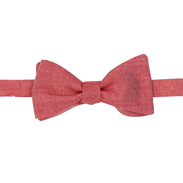 noeud papillon chambray rouge