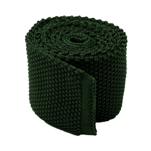 cravate en tricot de soie vert sapin gentille alouette