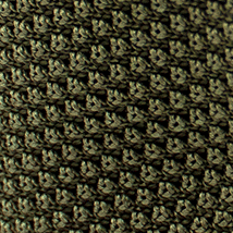 Cravate tricot de soie vert kaki