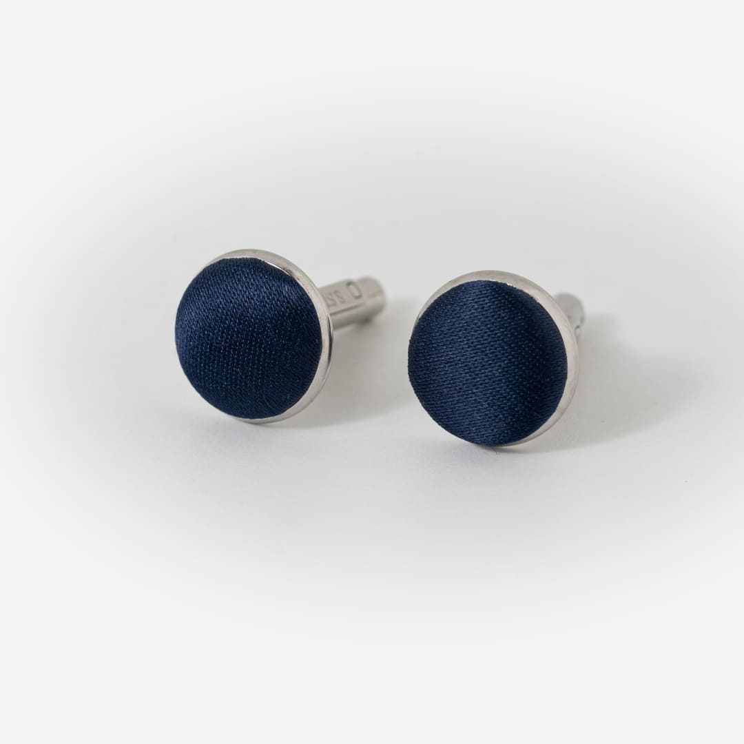 boutons de manchette satin bleu nuit made in france gentille alouette