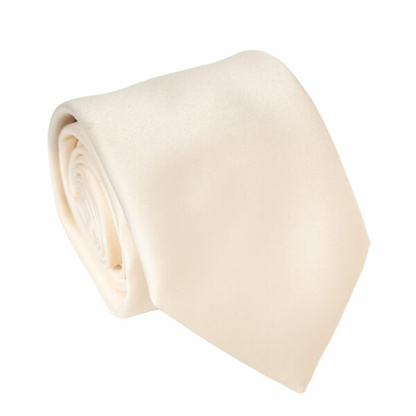 cravate satin blanc crême gentille alouette