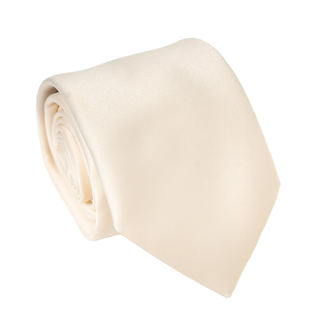 cravate satin blanc crême gentille alouette