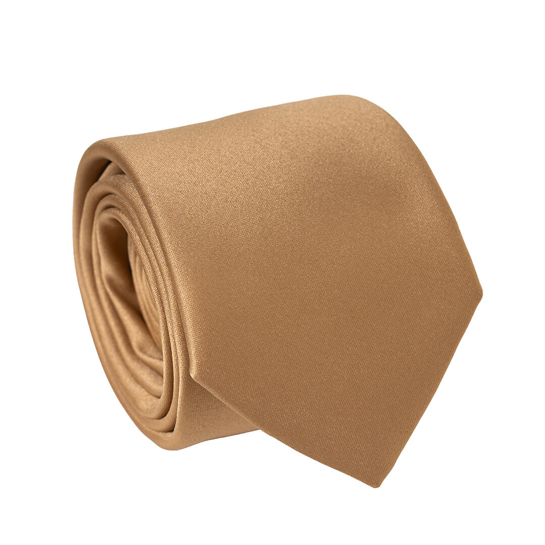 cravate satin doré gentille alouette