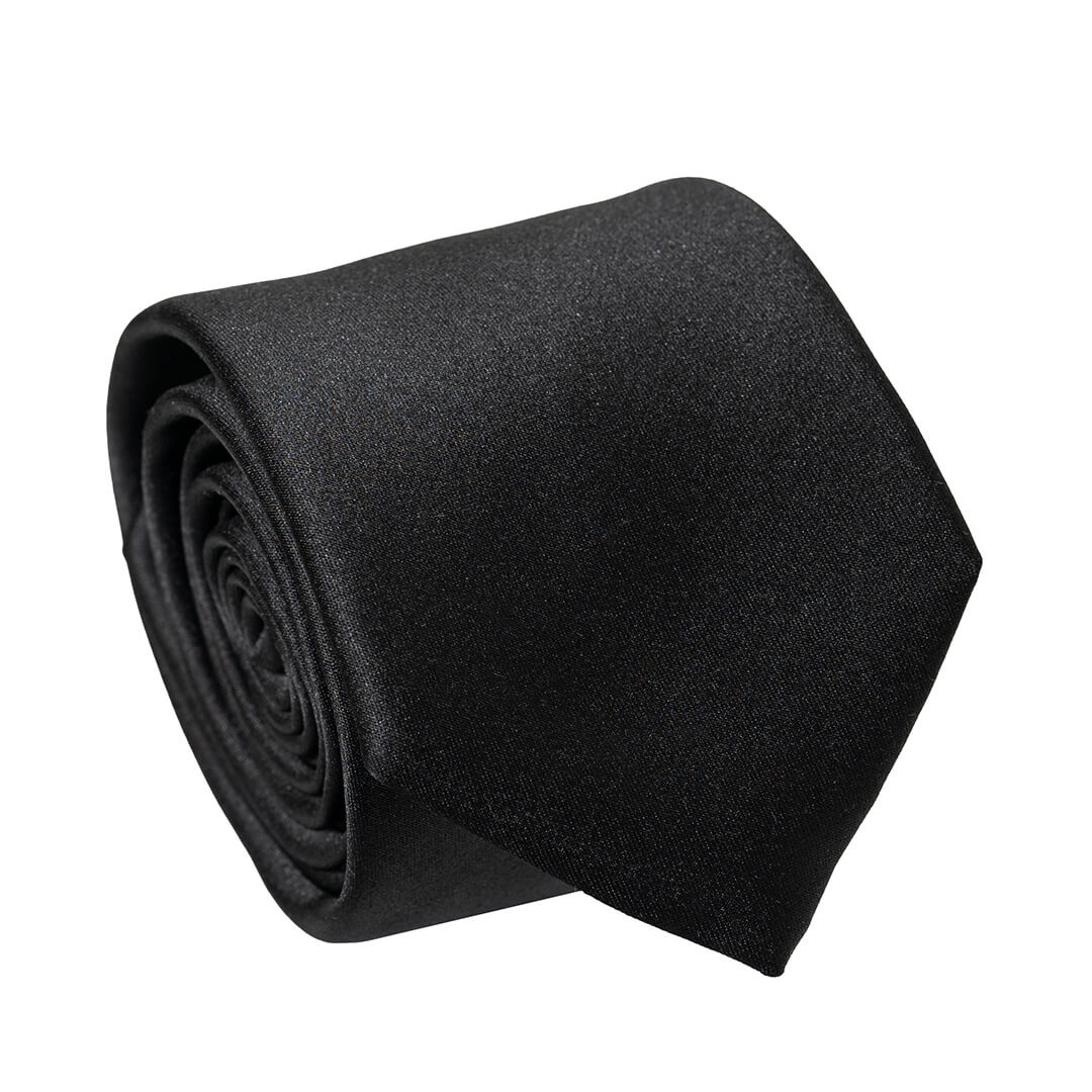 cravate satin noir gentille alouette