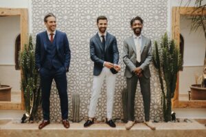 Costume lin bleu Toulouse